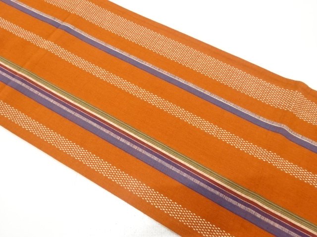 JAPANESE FUKURO OBI / COTTON / TSUMUGI / WOVEN STRIPE